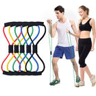 Trainiert elastisches Zugseil mit 8 Wörtern, leichter Yoga-Widerstand-Gummibänder fournisseur