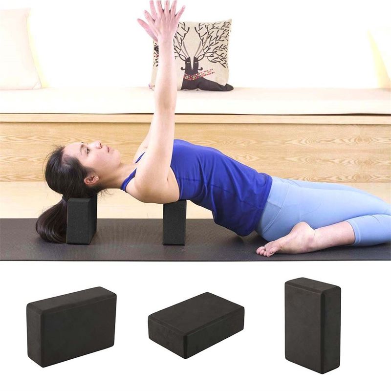 Schwarze Yoga-Übung blockiert den Innenschaum-Yoga-Ziegelstein, der Hilfsturnhalle Pilates ausdehnt fournisseur