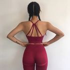 Das Trainings-Kleid der Breathable Frauen, stilvoller Yoga-Kleidungs-Sport-BH und Gamaschen eingestellt fournisseur